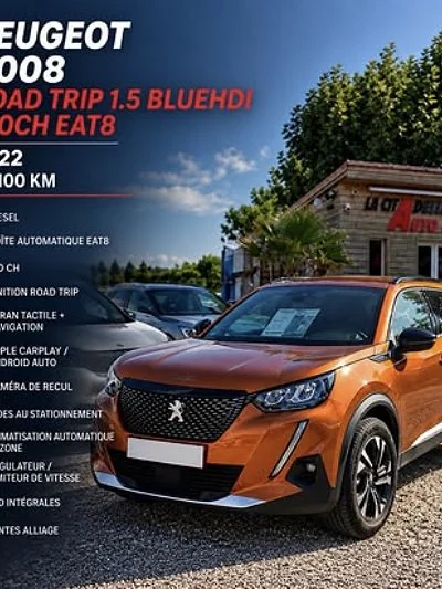 Peugeot 2008 devant le chalet de La Citadelle Auto Sport